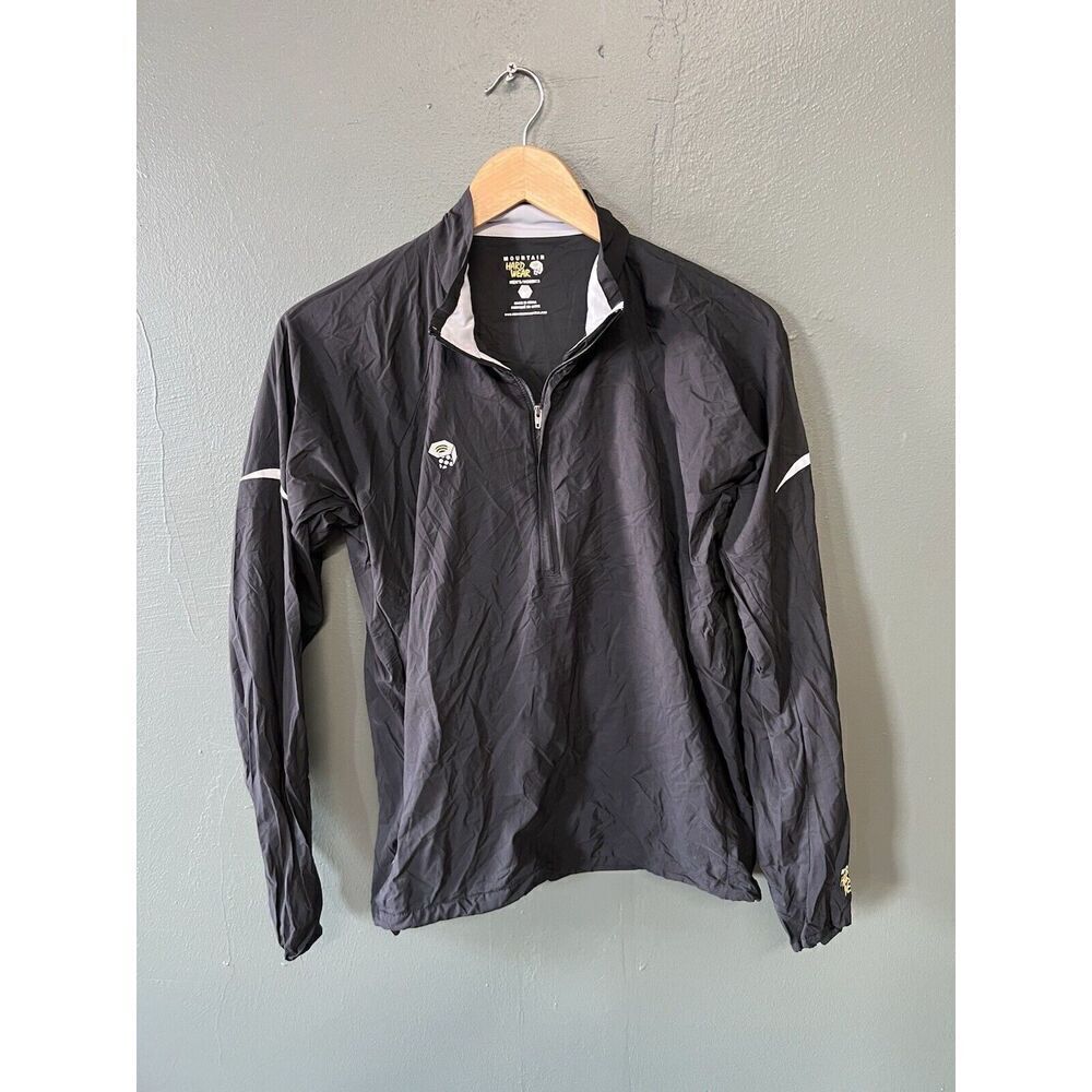 Mountain Hardwear Mens Black Long Sleeve 1/2 Zip Light Weight Sweater size Small